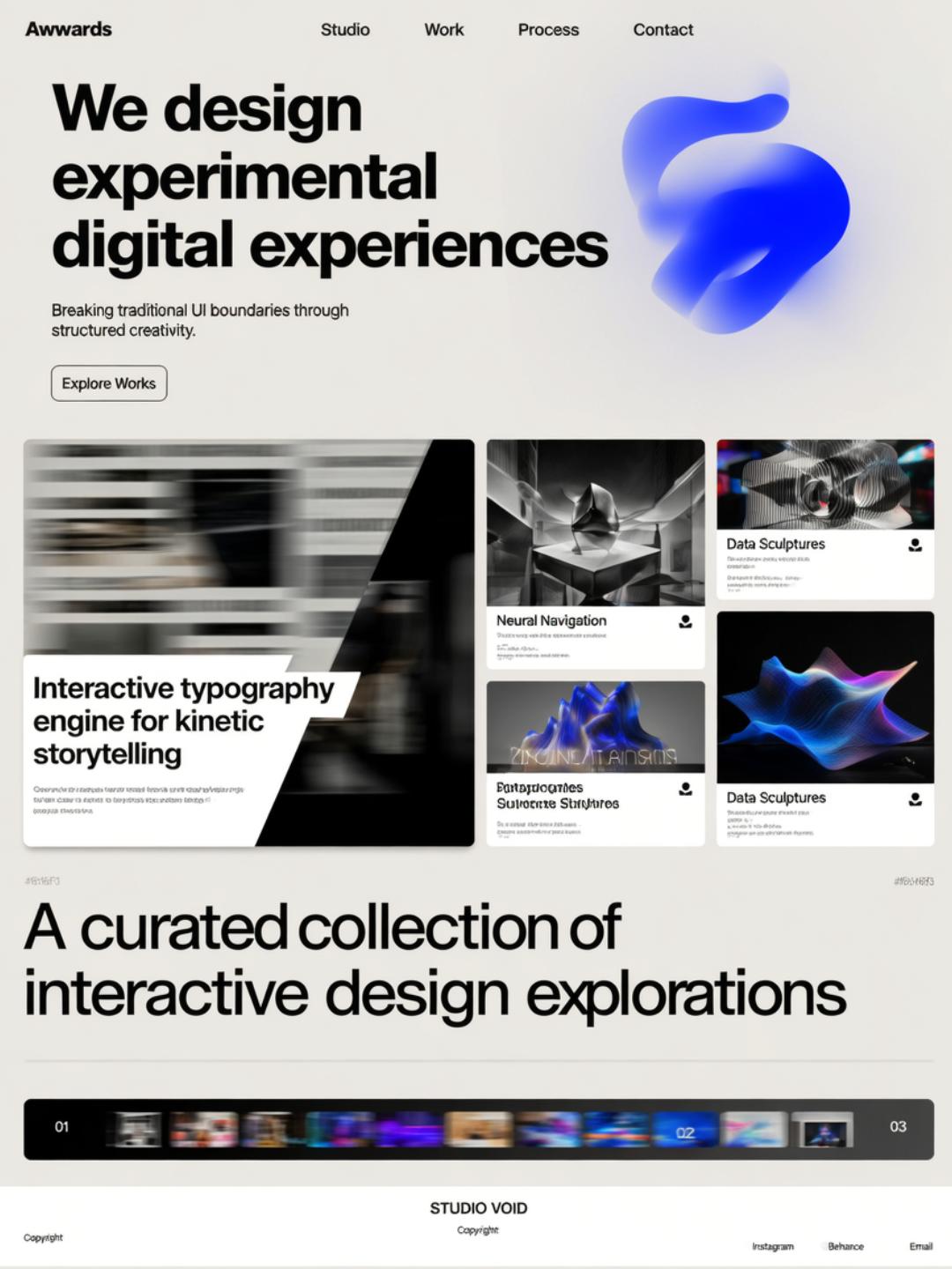 Creative abstract UI design