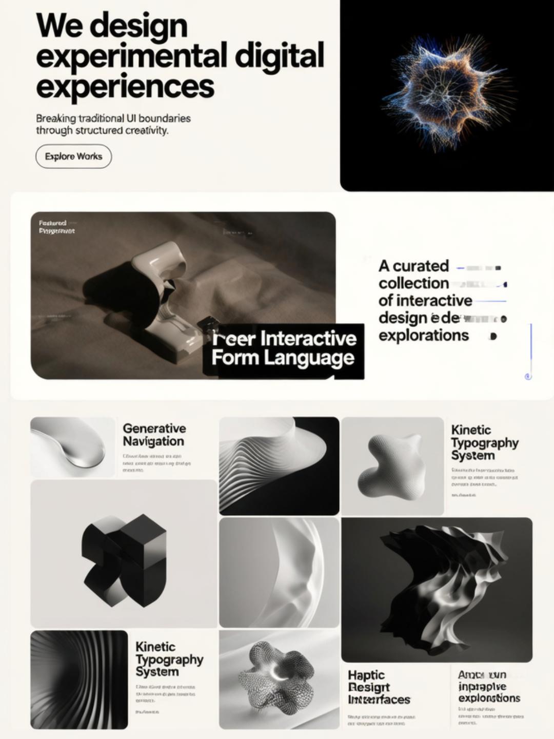 Gallery style interface representation