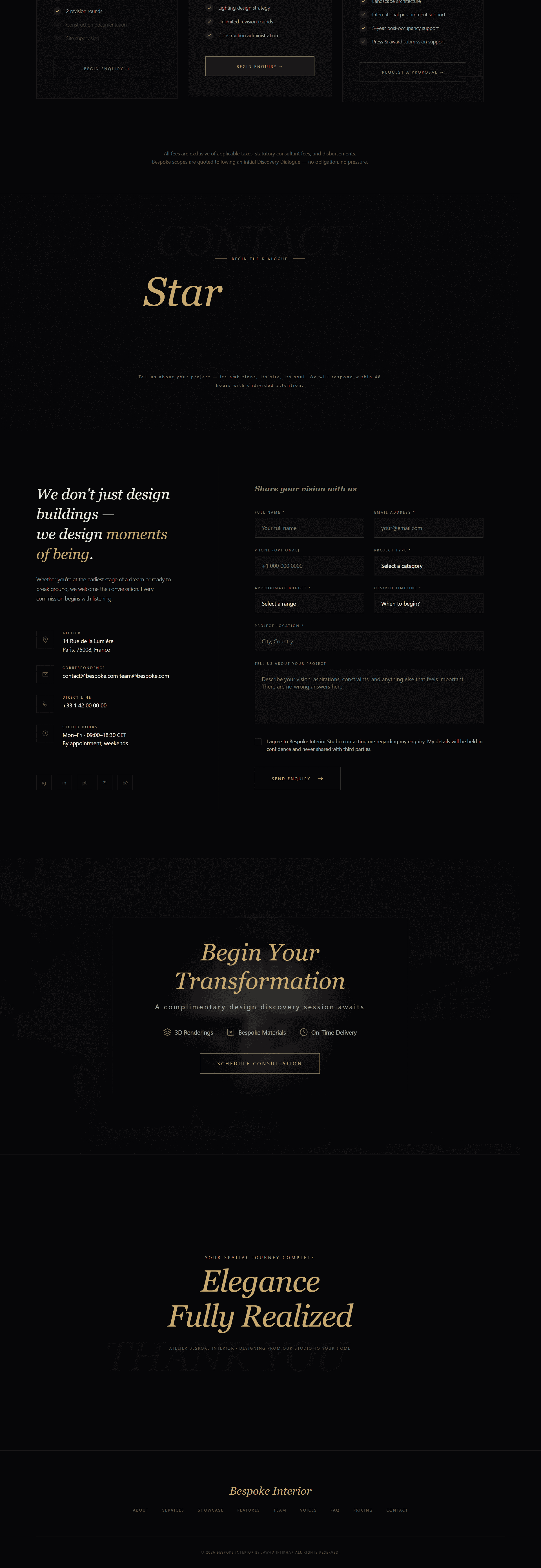Bespoke Interior luxury design theme preview