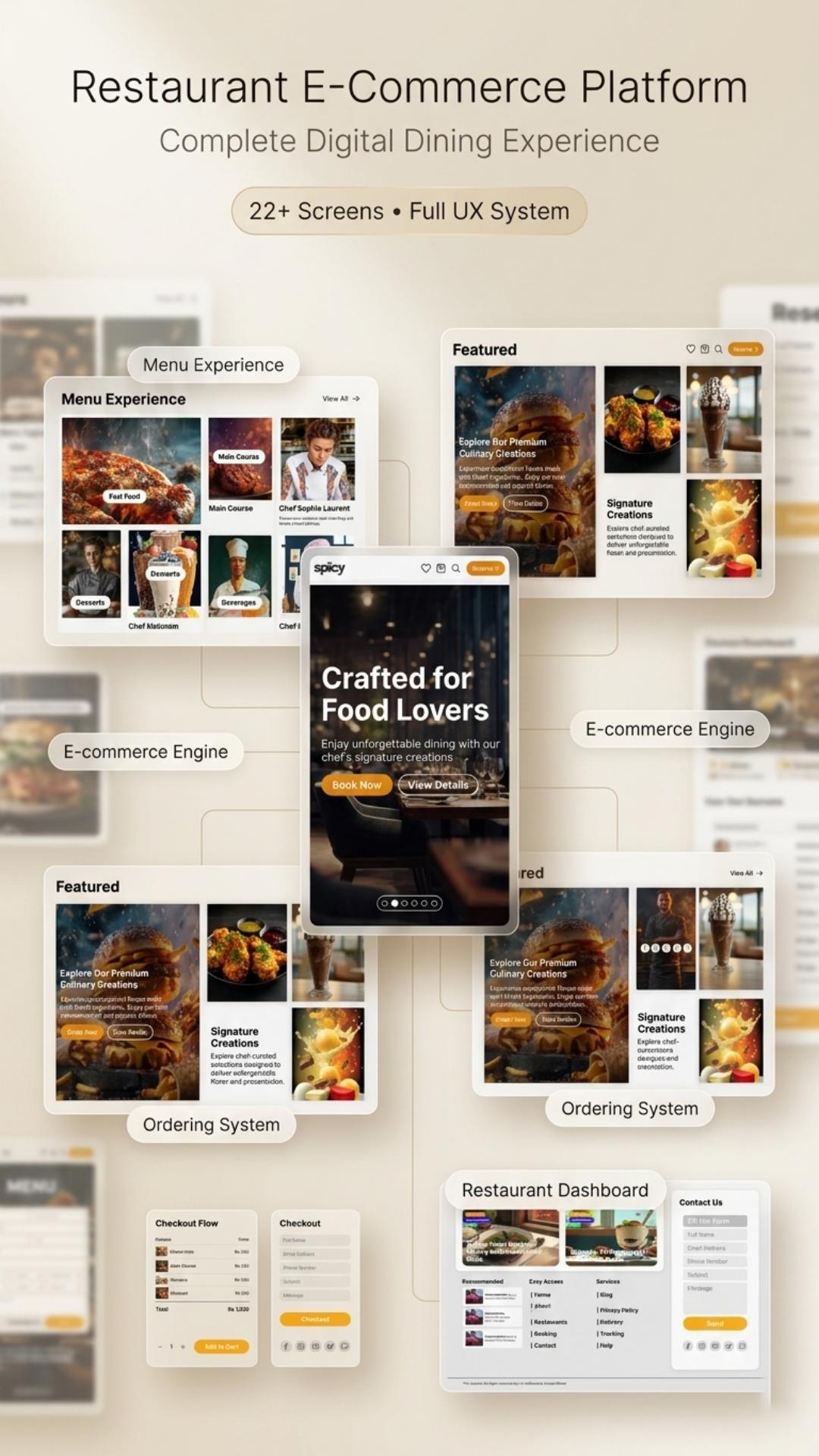 Restaurant e-commerce website UI